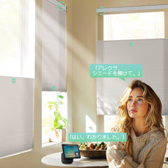 Yoolax 電動 上下開閉式 ハニカムスクリーン | 断熱・省エネ・半遮光｜スマートスピーカー対応