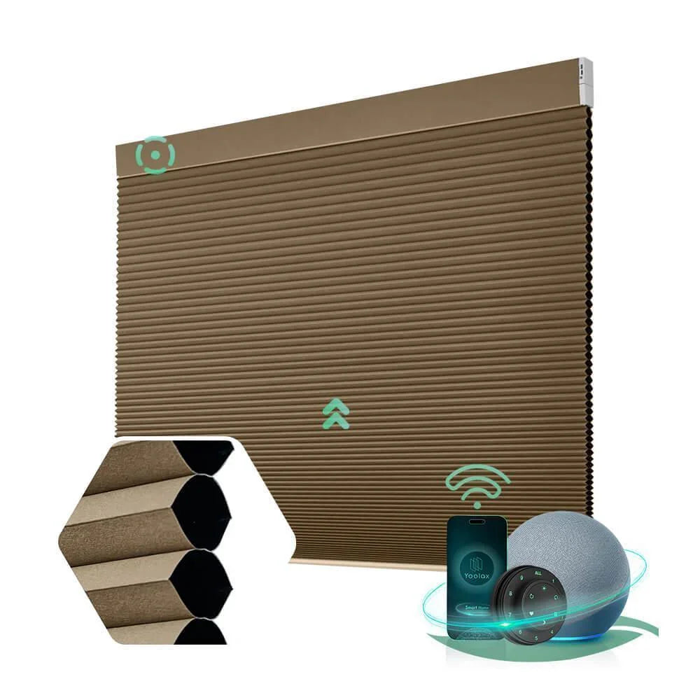 Yoolax 電動調光 スマートロールスクリーン（ベージュ）2個セット Amazon｜Yoolax 電動 調光ロールスクリーン 調光ブラインド